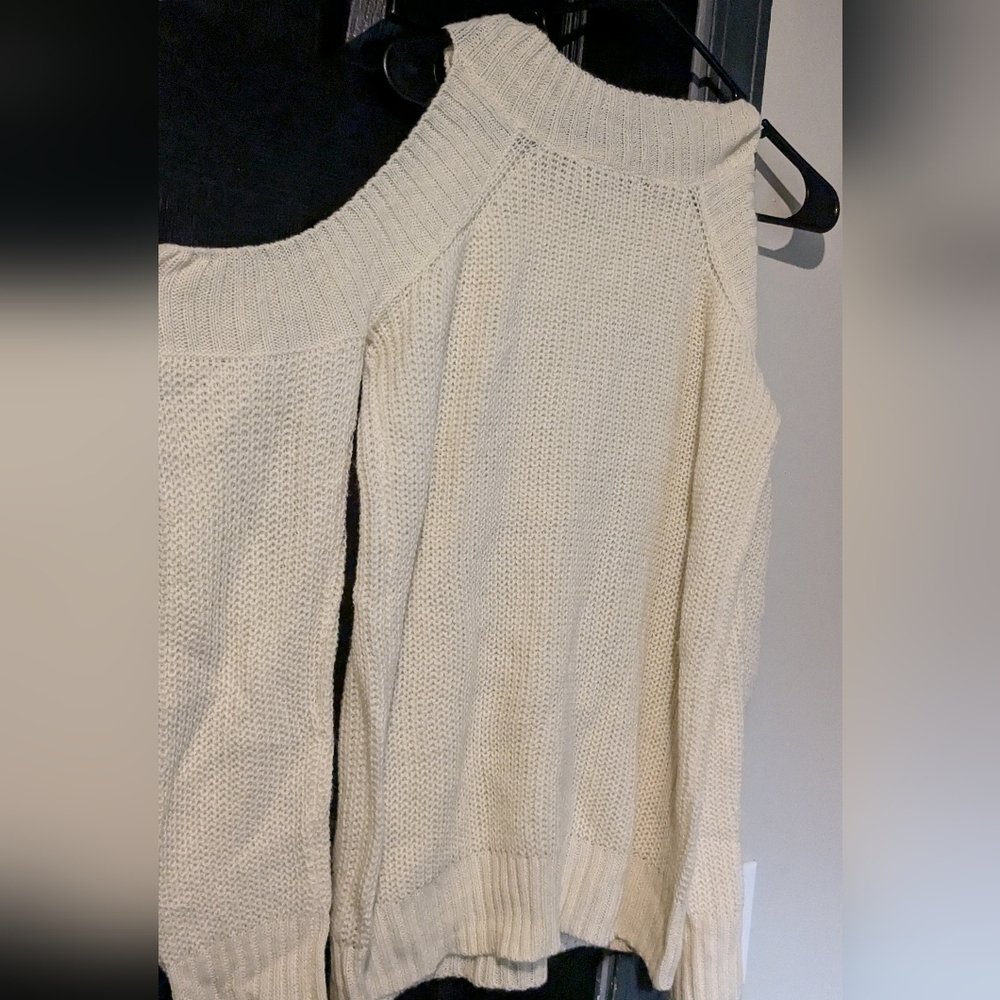 Cold shoulder sweater